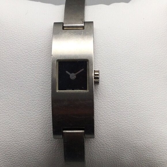 Coach Watch Women 13mm Silver Tone Black Dial Swiss Made New Battery 7" - Picture 1 of 14